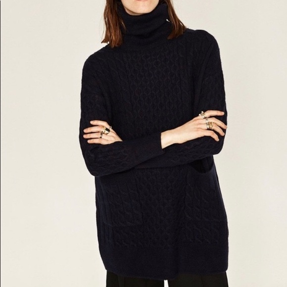 cable knit dress zara